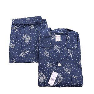 Brooks Brothers Pajama Set Mens XXL Moon Stars Long Sleeves Pants NWT